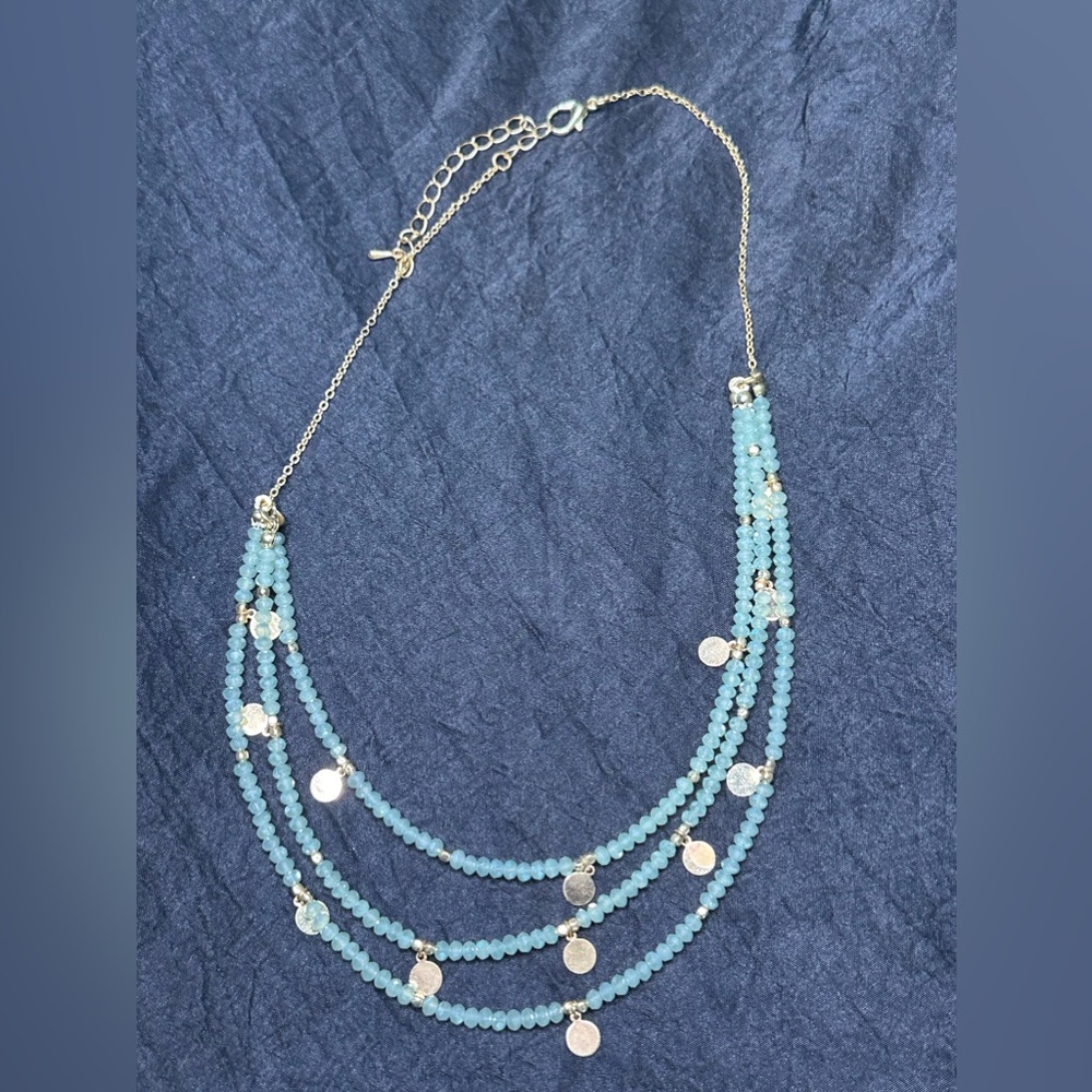 Choker 3 strand 15 IN choker with 2 inch extension clasp